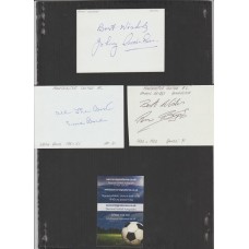 Signed card by JOHNNY ANDERSON the MANCHESTER UNITED footballer.